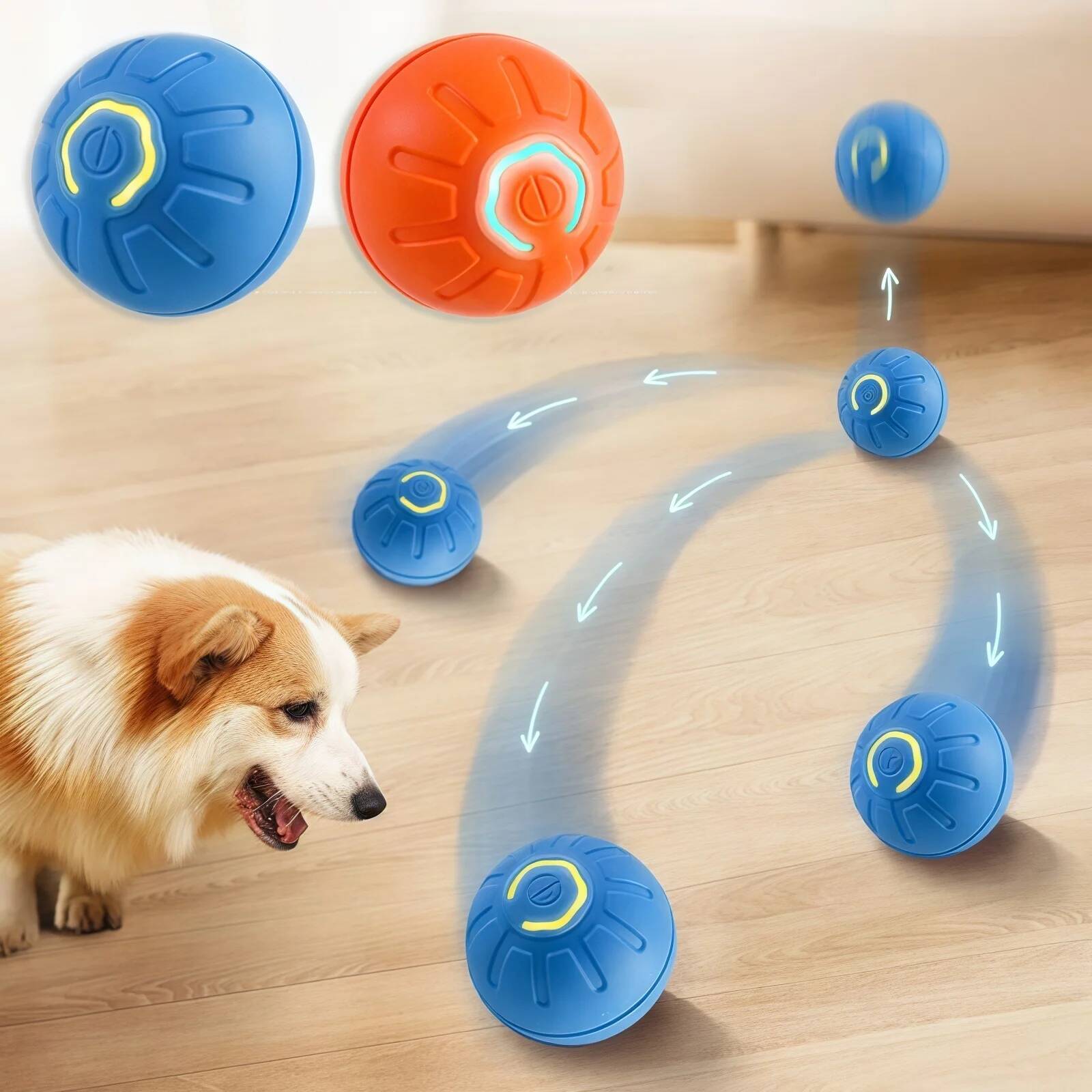 Indestructible Dog Chew Toy - Bola de Brinquedo Inteligente para Cães,